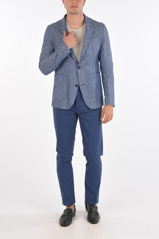 CC COLLECTION Blazer WP SAHE in Lino con Motivo Floreale