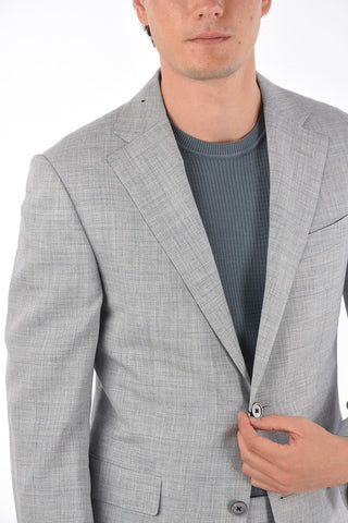 2 Button Half-lined Suit with Flap Pockets