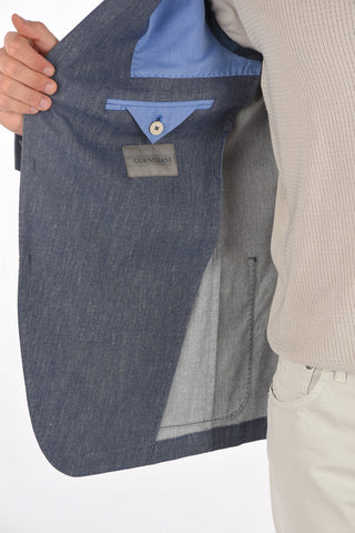 Blazer Chambray PESARO in Misto Cotone e Lino