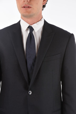 Wool and Silk CERIMONY ACADEMY 3-piece Suit with Peak Lapel