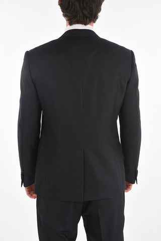 Wool and Silk CERIMONY ACADEMY 3-piece Suit with Peak Lapel