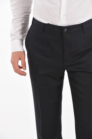 Wool and Silk CERIMONY ACADEMY 3-piece Suit with Peak Lapel