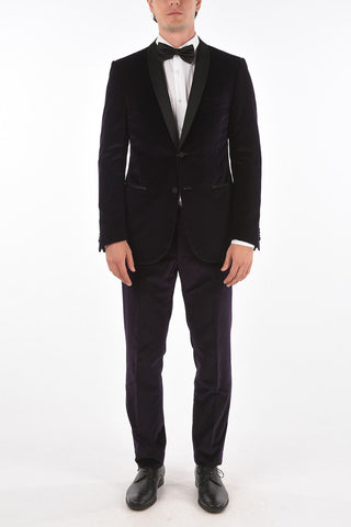 Shawl Lapel ACADEMY Pinstriped Velvet Suit