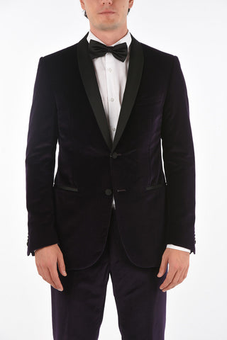 Shawl Lapel ACADEMY Pinstriped Velvet Suit