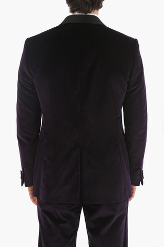 Shawl Lapel ACADEMY Pinstriped Velvet Suit