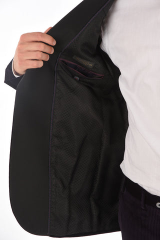 Shawl Lapel ACADEMY Pinstriped Velvet Suit