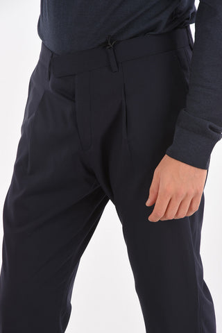 CC COLLECTION Virgin Wool Blend Pants with Single Pleat