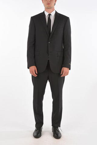 2 Button Extrafine Virgin Wool Suit with Side Splits