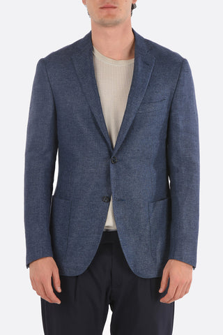 Flax Virgin Wool GATE Blazer with Notch Lapel