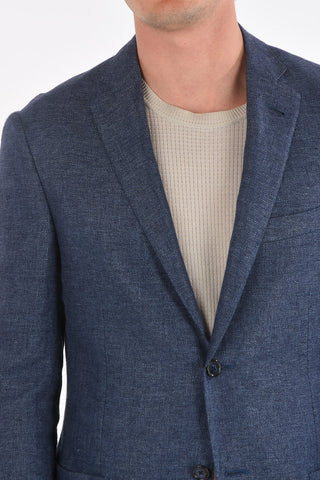 Flax Virgin Wool GATE Blazer with Notch Lapel