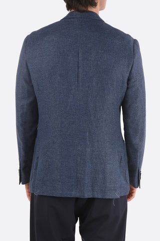 Flax Virgin Wool GATE Blazer with Notch Lapel
