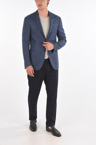 Flax Virgin Wool GATE Blazer with Notch Lapel