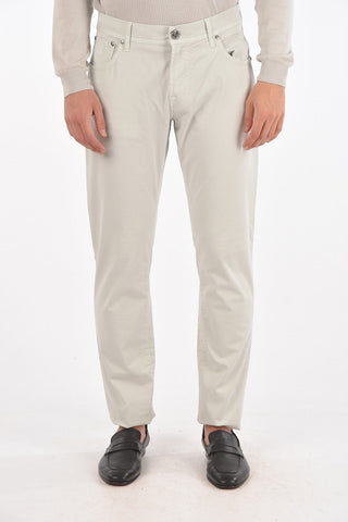 ID LUXURY DENIM 5-pocket Denim Pants with Logo Embroidery