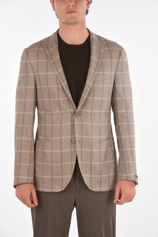 Blazer GATE in Misto Seta con Motivo Windowpane