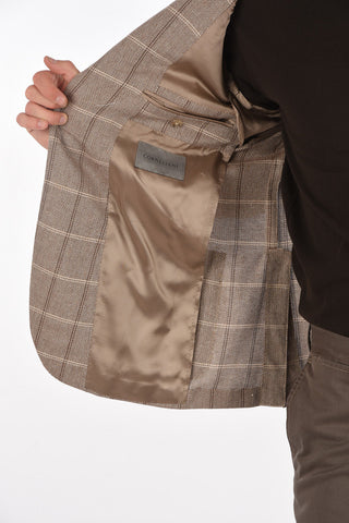 Blazer GATE in Misto Seta con Motivo Windowpane