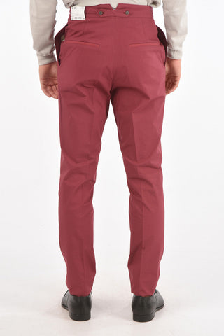 Lined Chino Pants with Double Pleat