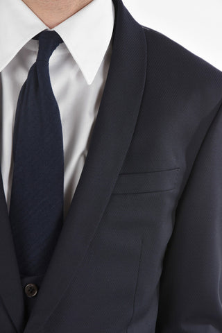 Stretched Virgin Wool CERIMONY ACADEMY 3-piece Suit with Shawl Lapel