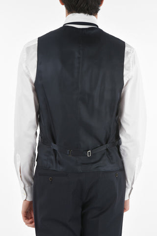 Stretched Virgin Wool CERIMONY ACADEMY 3-piece Suit with Shawl Lapel