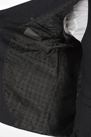 Virgin Wool CERIMONY ACADEMY 3-piece Suit with Crackle Effect Pattern