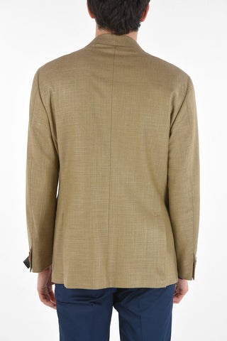 Blazer Sfoderato LEADER SOFT in Lana e Seta con Tasche a Toppa