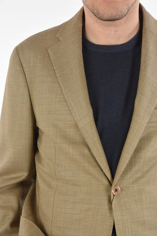 Blazer Sfoderato LEADER SOFT in Lana e Seta con Tasche a Toppa