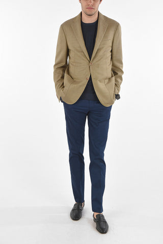 Blazer Sfoderato LEADER SOFT in Lana e Seta con Tasche a Toppa