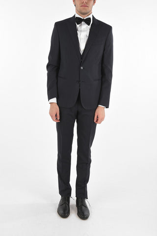 CC COLLECTION Virgin Wool CERIMONY RESET 3-piece Suit with Pinstripe Pattern