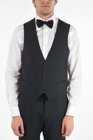 CC COLLECTION Virgin Wool CERIMONY RESET 3-piece Suit with Pinstripe Pattern