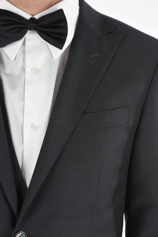 CC COLLECTION 3-Piece Peak Lapel CERIM.RESET Suit with Flush Pockets