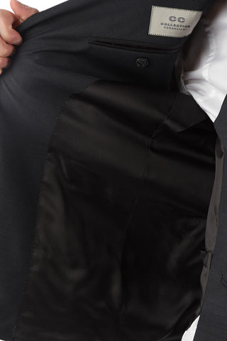 CC COLLECTION 3-Piece Peak Lapel CERIM.RESET Suit with Flush Pockets