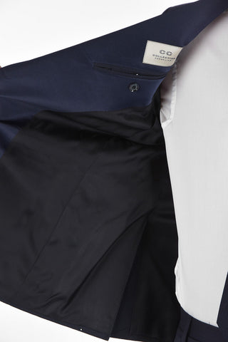 CC COLLECTION Virgin Wool CERIMONY RESET Suit with Satin Peak Lapel