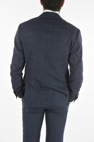 Wool Flax Silk ACADEMY SOFT Suit with Notch Lapel