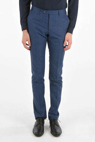 Virgin Wool Cotton Silk ACADEMY SOFT Suit with Glen Check Pattern