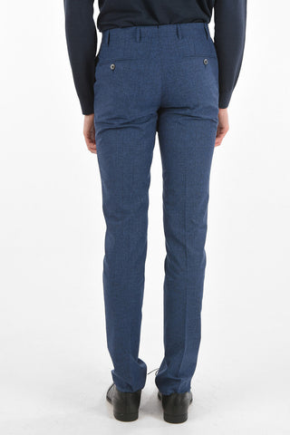 Virgin Wool Cotton Silk ACADEMY SOFT Suit with Glen Check Pattern