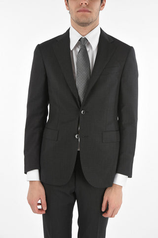2 Button ACADEMY Virgin Wool Suit with Flap Pockets