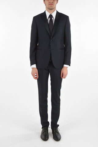CC COLLECTION Satin Peak Lapel CERIM.RIGHT Virgin Wool Suit