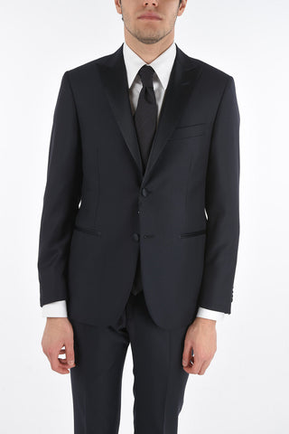 CC COLLECTION Satin Peak Lapel CERIM.RIGHT Virgin Wool Suit