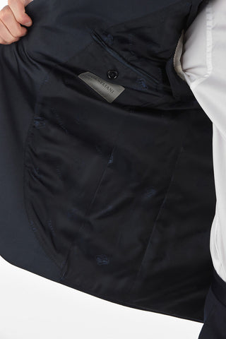 Virgin Wool CERIMONY ACADEMY Suit with Basket Weave Pattern
