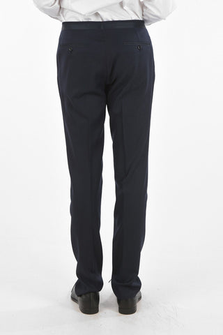 Virgin Wool CERIMONY ACADEMY Suit with Basket Weave Pattern