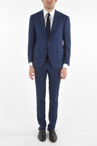 Virgin Wool Silk Flax ACADEMY Suit with Notch Lapel