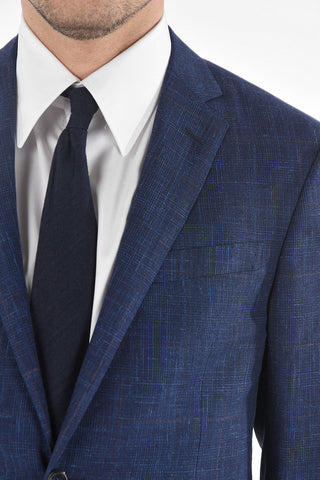 Virgin Wool Silk Flax ACADEMY Suit with Notch Lapel