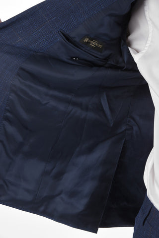 Virgin Wool Silk Flax ACADEMY Suit with Notch Lapel