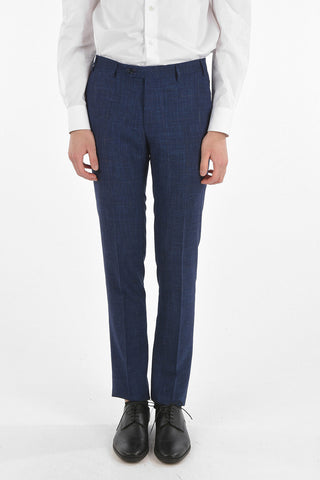 Virgin Wool Silk Flax ACADEMY Suit with Notch Lapel