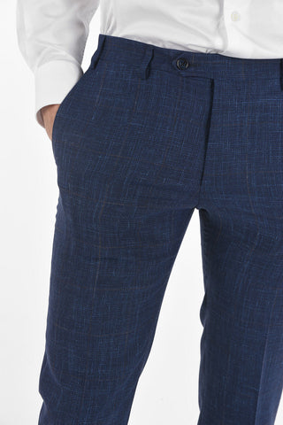 Virgin Wool Silk Flax ACADEMY Suit with Notch Lapel