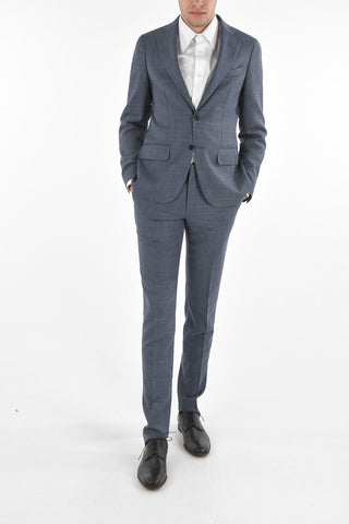 CC COLLECTION Virgin Wool RETAILORED Suit with Basket Weave Pattern