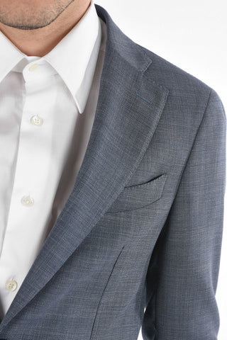 CC COLLECTION Virgin Wool RETAILORED Suit with Basket Weave Pattern