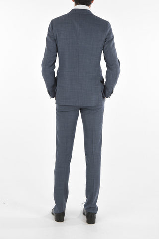 CC COLLECTION Virgin Wool RETAILORED Suit with Basket Weave Pattern