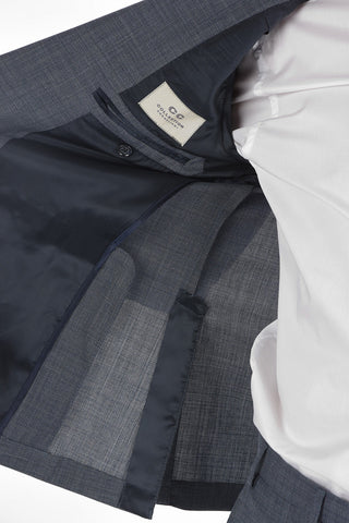 CC COLLECTION Virgin Wool RETAILORED Suit with Basket Weave Pattern