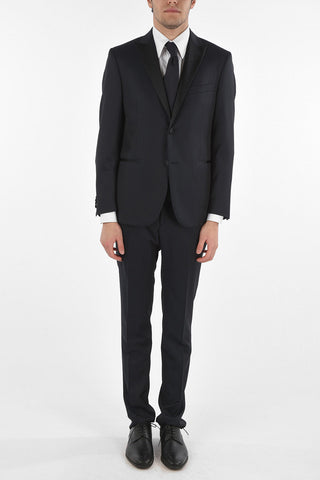 CC COLLECTION Satin Peak Lapel CERIM.RIGHT Virgin Wool Suit
