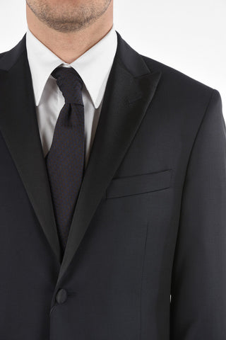 CC COLLECTION Satin Peak Lapel CERIM.RIGHT Virgin Wool Suit